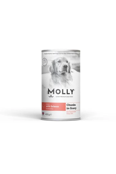 Molly Konserve Yetişkin Köpek Soslu Somonlu 400 Gr ürün görseli 1