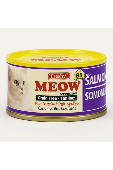 Freshy Meow Somonlu Kıyılmış Kedi Konserve (85g) ürün görseli 1