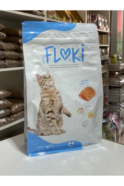 Floki Kediler İçin Mama 1 Kg Çıtçıt Paket (Yetişkin-Balıklı) ürün görseli 1