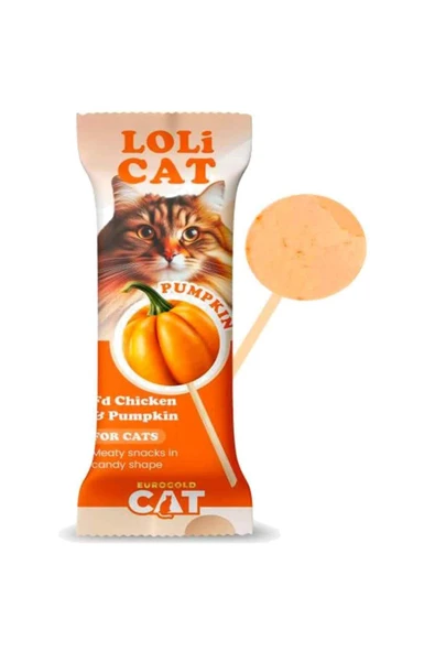 EuroGold LoliCat FD Kedi Ödülü Balkabaklı 1,5 Gr LoliPop ürün görseli 1