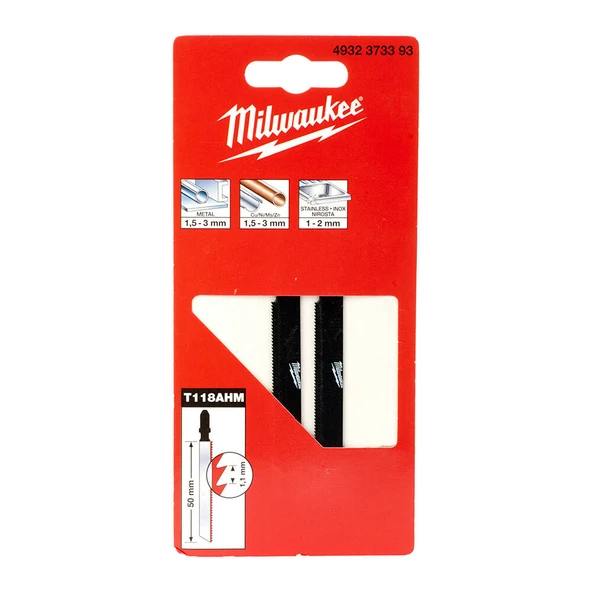 Milwaukee Dekupaj Bıçağı T118AHM 50MM Staınless HCS 2'li- 4932373393 ürün görseli 1