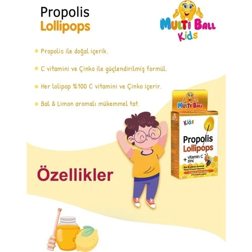 Multi Ball Kids Propolis Lollipop - Resim 4
