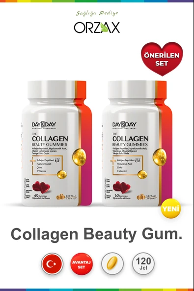 Day2Day The Collagen Beauty Gummies 60 Çiğnenebilir Jel Form 2 Adet ürün görseli 1