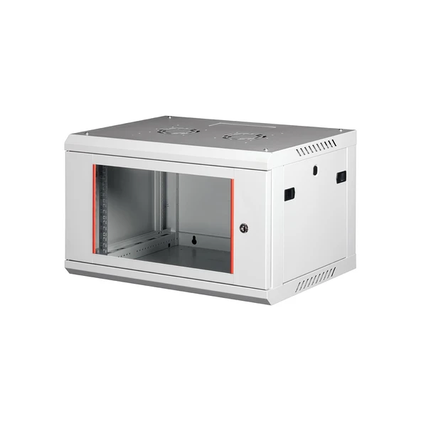 LANDE - 4U 19" Duvar Tipi Rack Kabinet – Genişlik: 600 mm | Derinlik: 450 mm – Açık Gri ürün görseli 1