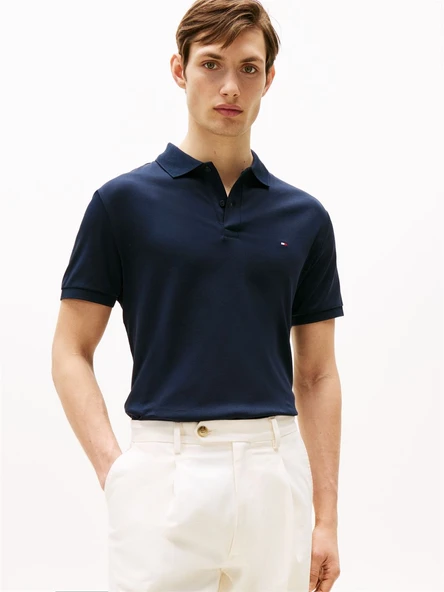 Tommy Hilfiger   LIQUID COTTON ESSENTIAL REG POLO Erkek Mavi T-Shirt - MW0MW35585 ürün görseli 1