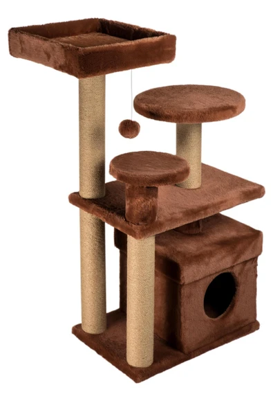 Fauna Pet Supplies Kedi Tırmalama ve Oyun Evi Tarçın (111cm) ürün görseli 1