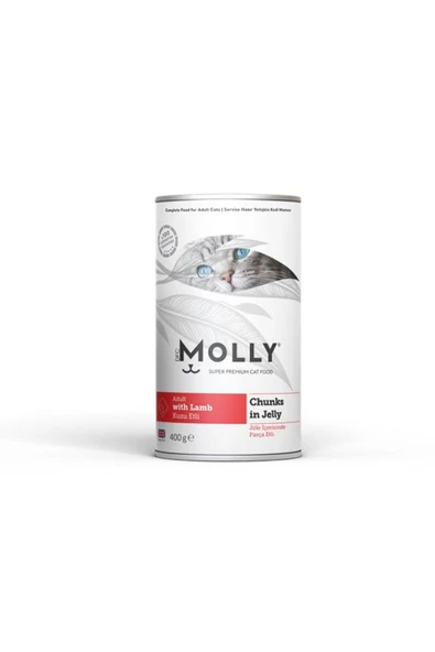 Molly Konserve Yetişkin Kedi Jöleli Kuzulu 400 Gr ürün görseli 1
