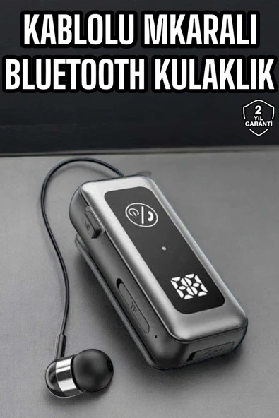Kablolu Bluetooth Kulaklık Kulak İçi Stereo Mikrofonlu Dijital Göstergeli P204984S9074 ürün görseli 1
