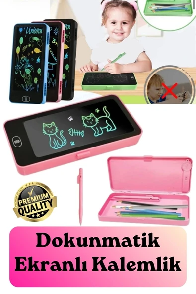 #Tablet Pratik Eğitici Eğlenceli Not Alma Yazı Tableti Özel Kalemli LCD Dokunmatik Ekranlı Kalemlik ürün görseli 1