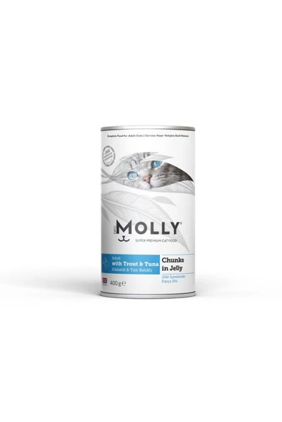 Molly Konserve Yetişkin Kedi Jöleli Balıklı 400 Gr ürün görseli 1