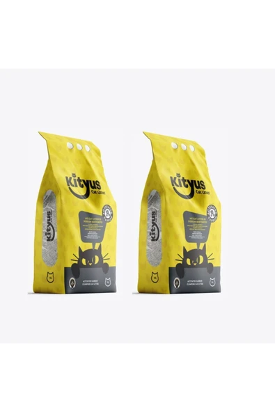Kityus Aktif Karbonlu Sodyum Bentonit Kedi Kumu 10L x2 Adet ürün görseli 1