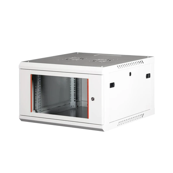 LANDE - 6U 19" Duvar Tipi Rack Kabinet – Genişlik: 600 mm | Derinlik: 600 mm – Açık Gri (Demonte) ürün görseli 1