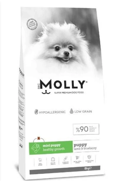 Molly Hypoallergenic Kuzu Etli Küçük Irk Yavru Köpek Kuru Maması 8 kg ürün görseli 1