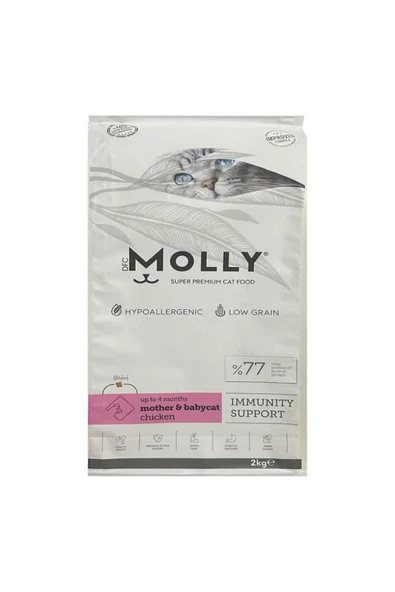 Molly Mother&Babycat Hipoalerjenik Düşük Tahıllı Tavuklu Yavru Kedi Maması 2 kg ürün görseli 1