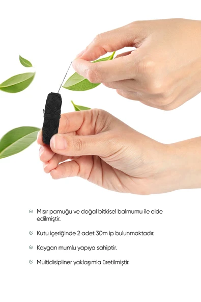 T-Brush Activated Charcoal Diş İpi Refill 30 m - Resim 3