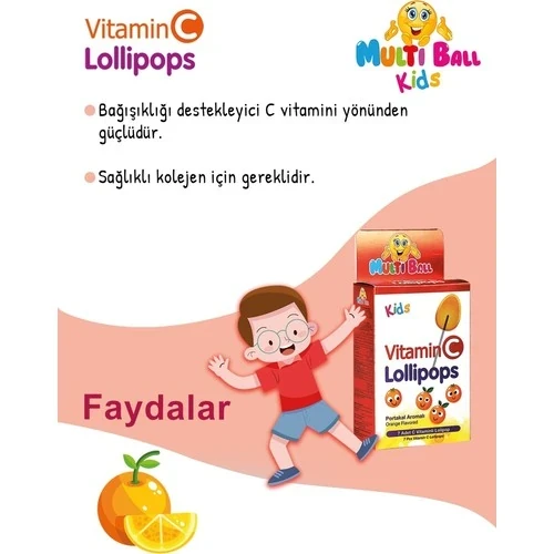 Multi Ball Kids Vıtamın C Lollıpops - Resim 3