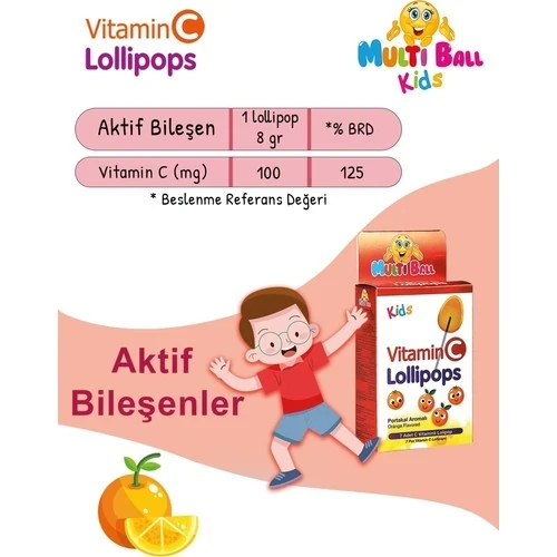 Multi Ball Kids Vıtamın C Lollıpops - Resim 5
