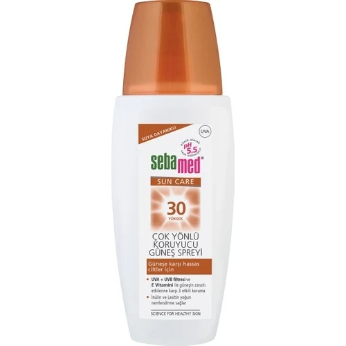 Sebamed Sun Care SPF 30 UVA / UVB Filtresi ve E Vitamini Üçlü Yüksek Koruma Çok Yönlü Güneş Spreyi 150 ml ürün görseli 1