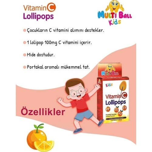 Multi Ball Kids Vıtamın C Lollıpops - Resim 4