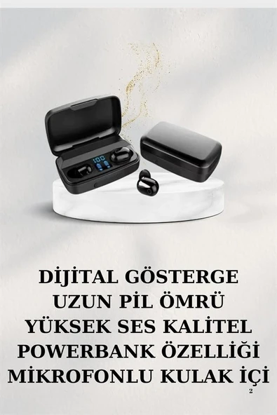 Dijital Göstergeli Bluetooth Kulaklık Kablosuz Tws Stereo Bluetooth 5.0 ürün görseli 1