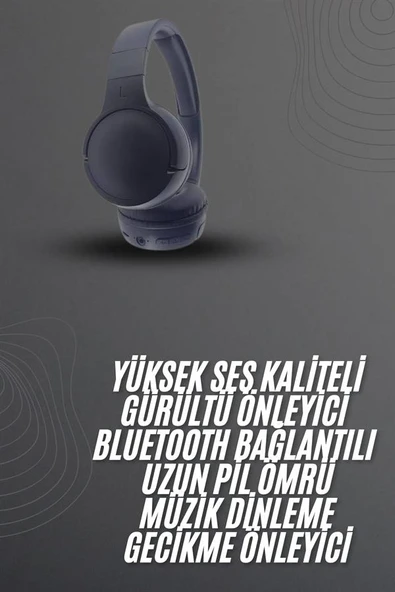 Kablosuz Bluetooth Kulaklık Kulak Üstü Ayarlanabilir Uzun Ömürlü ürün görseli 1