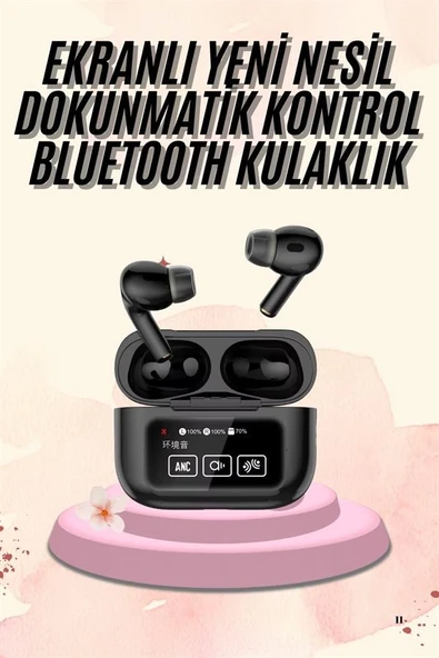 Yeni Nesil Pro Ekranlı Bluetooth Kulaklık 5.0 Bluetooth - Resim 2