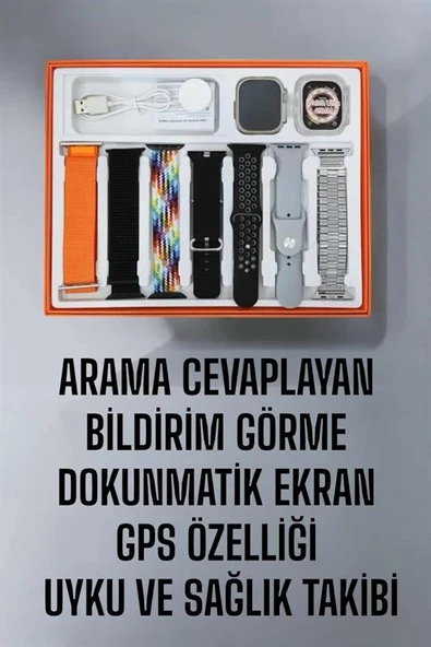 Akıllı Saat 7 Kordonlu Metal,plastik Ve Hasır Kordon Seçeneği ürün görseli 1
