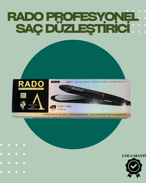 Rado Rd-446 – Titanyum Seramik, 2.5 Metre Kablo, Hızlı Isınan Saç Düzleştirici ürün görseli 1
