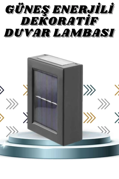 Solar Lamba Dekoratif Aplik Su Geçirmez Led Işıklı Duvar Lambası ürün görseli 1