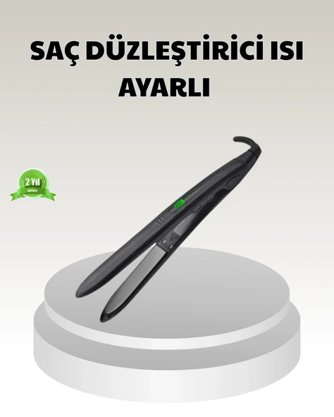 Dijital Ekranlı Isı Ayarlı Saç Düzleştirici –  Titanyum Plaka, Seyahat Dostu Tasarım ürün görseli 1