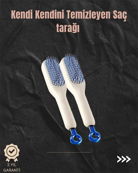 Kendini Temizleyen Hava Yastıklı Saç Tarağı – Düğümsüz Tarama ürün görseli 1