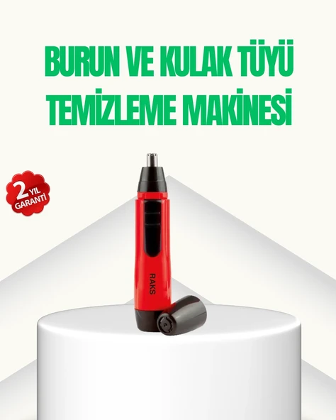 Kulak Burun Tüy Temizleme Makinası Pilli Kırmızı Ergonomik ürün görseli 1