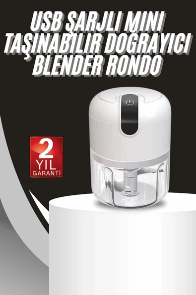 Mini Doğrayıcı Rondo Taşınabilir Mini El Blender Paslanmaz Çelik ürün görseli 1