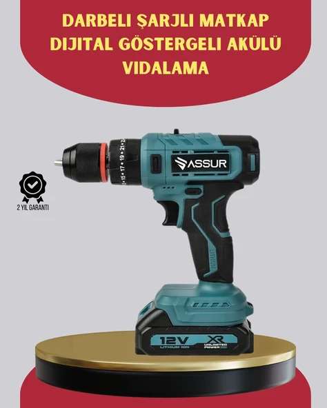 18 Parça Dijital Matkap Seti Çift Bataryalı ürün görseli 1