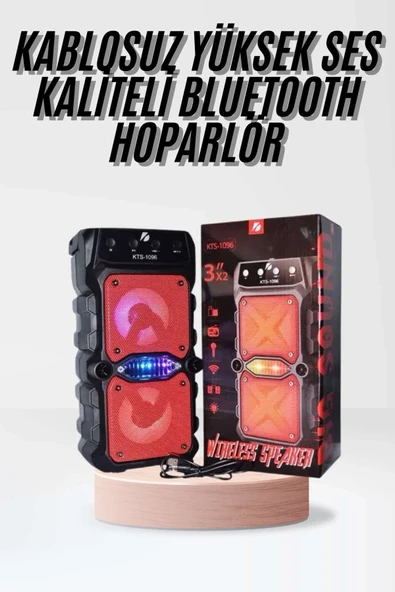 Taşınabilir Kablosuz Bluetooth Hoparlör Uzun Pil Ömrü Led Işıklı ürün görseli 1