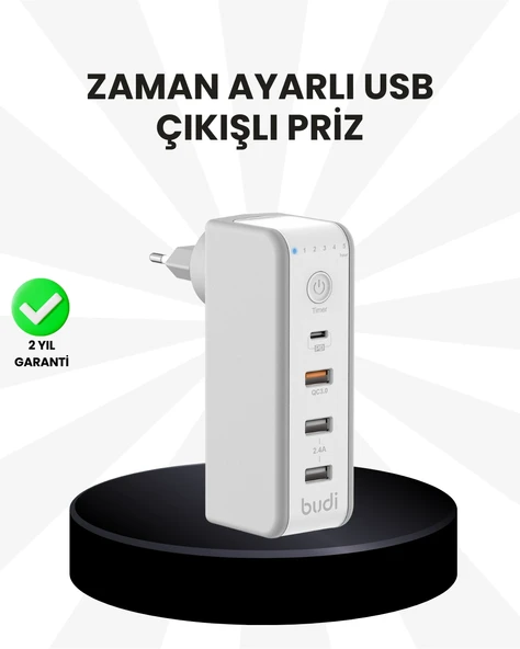 Akıllı Zaman Ayarlı Şarj Cihazı Güvenli Ve Enerji Tasarruflu ürün görseli 1