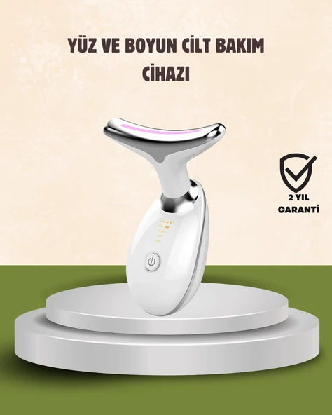 Cilt Yenileyici Şarjlı Güzellik Aleti – Pozitif/negatif İyon, Titreşimli Masaj Ve Kırmızı-mavi-yeşil Işıkla ürün görseli 1