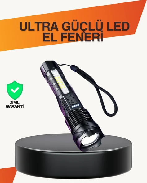Outdoor Ve Acil Durum İçin Güçlü Led El Feneri ürün görseli 1