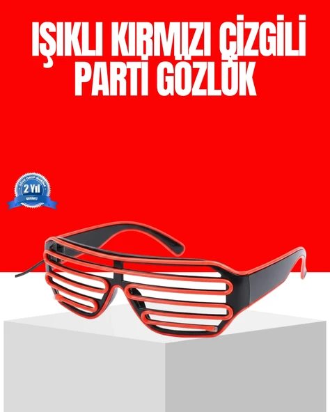 Dikkat Çeken Tasarımlı Led Işıklı Eğlence Gözlüğü ürün görseli 1