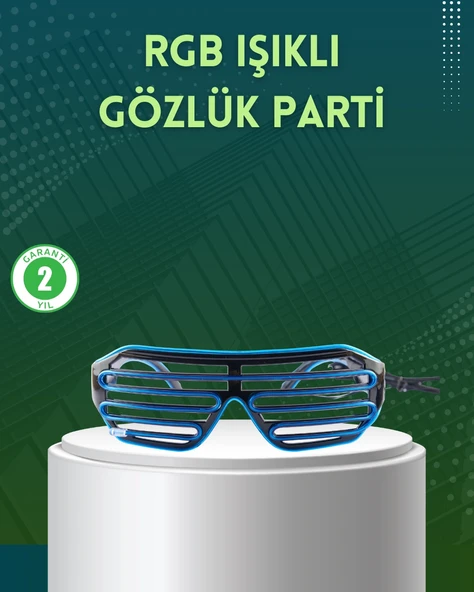 Işıklı Led Gözlük Parti Konser Ve Etkinlik Aksesuarı ürün görseli 1