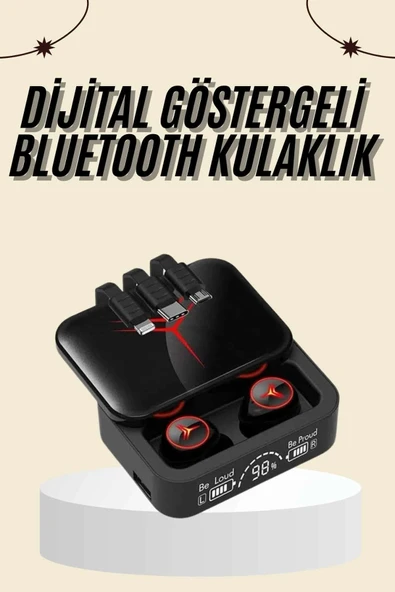 Kablosuz Şarj Göstergeli Powerbank Özellikli Bluetooth Kulaklık Çağrı Cevaplayabilen ürün görseli 1