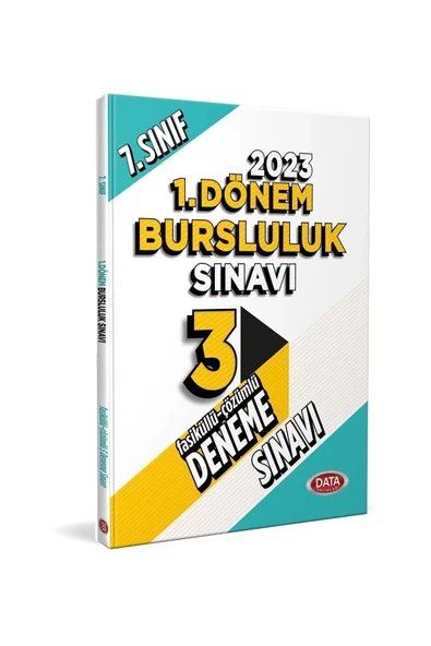 Data 7.Sınıf 1.Dönem Bursluluk Sınavı 3 Çözümlü Deneme ürün görseli 1