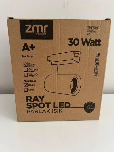 ZMR RAY SPOT BEYAZ KASA IŞIK RENGİ:BEYAZ 30W ürün görseli 1