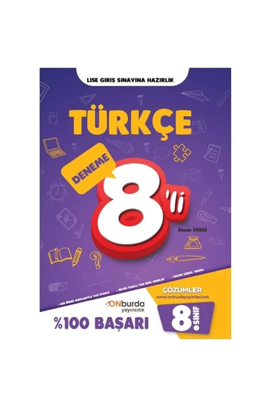 Onburda 8.Sınıf Türkçe 8 Deneme ürün görseli 1