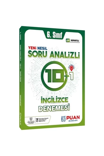 Puan 6.Sınıf İngilizce 10+1 Denemesi ürün görseli 1