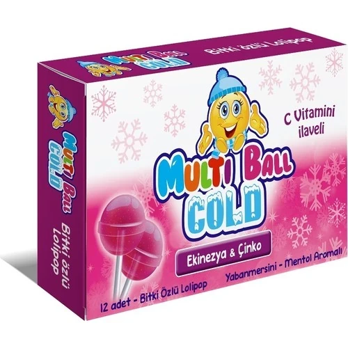 Multi Ball Cold Çocuklar İçin Pastil Lolipop ürün görseli 1