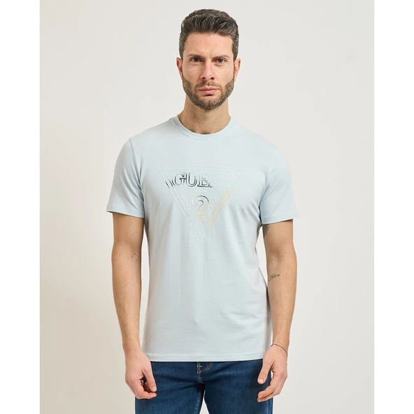 Guess M6GI11K2992 Cn Ss Triangle Hd Mu Erkek Tişört ürün görseli 1