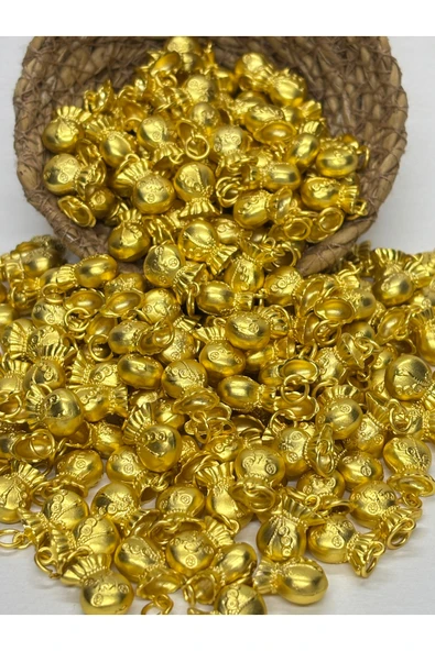 gemsartdeco FENGSHUI GOLD KESE KOLYE UCU ürün görseli 1