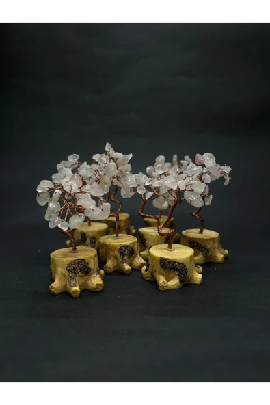 gemsartdeco PEMBE KUVARS AŞK SEVGİ AĞAÇ - Resim 5