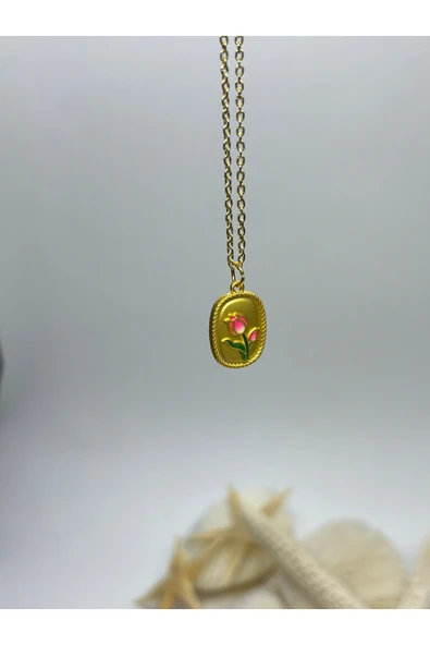 gemsartdeco Lale Aşk Mutluluk Kolye 18 K Kaplama ürün görseli 1